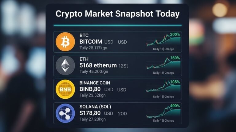 Crypto Market Snapshot Today Top 5 Coins, Gainers, Losers Crypto Market Snapshot Today Top 5 Coins