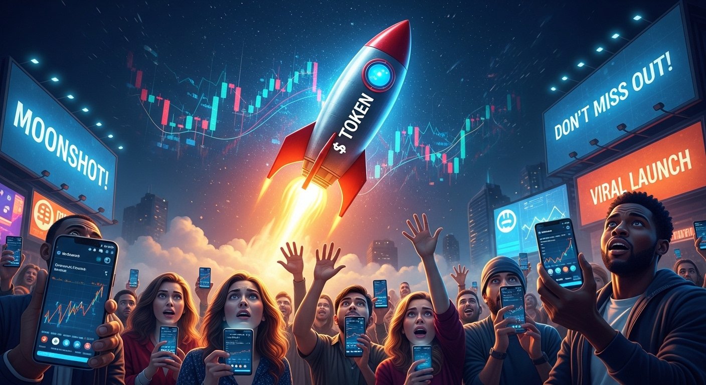 viral token launches and retail investor FOMO