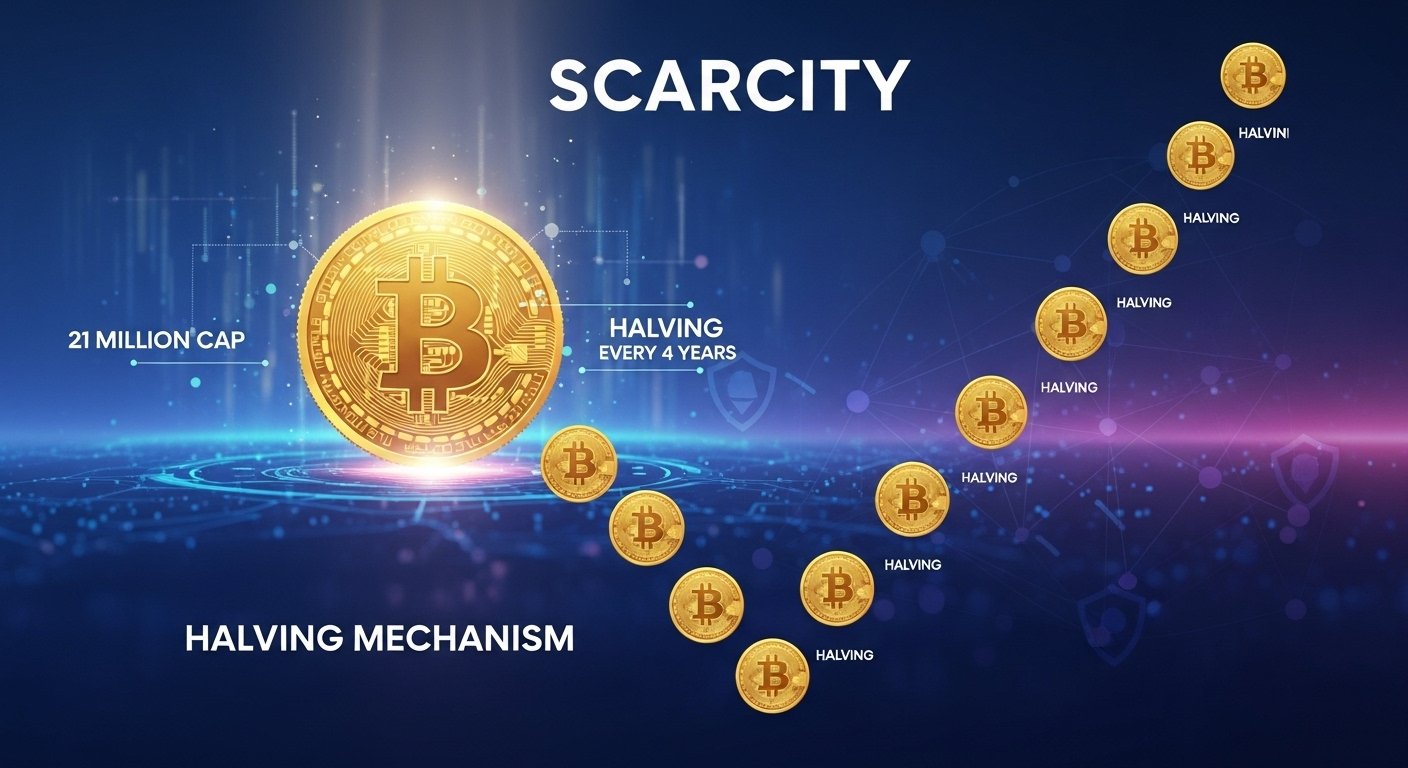 Scarcity and the Halving Mechanism