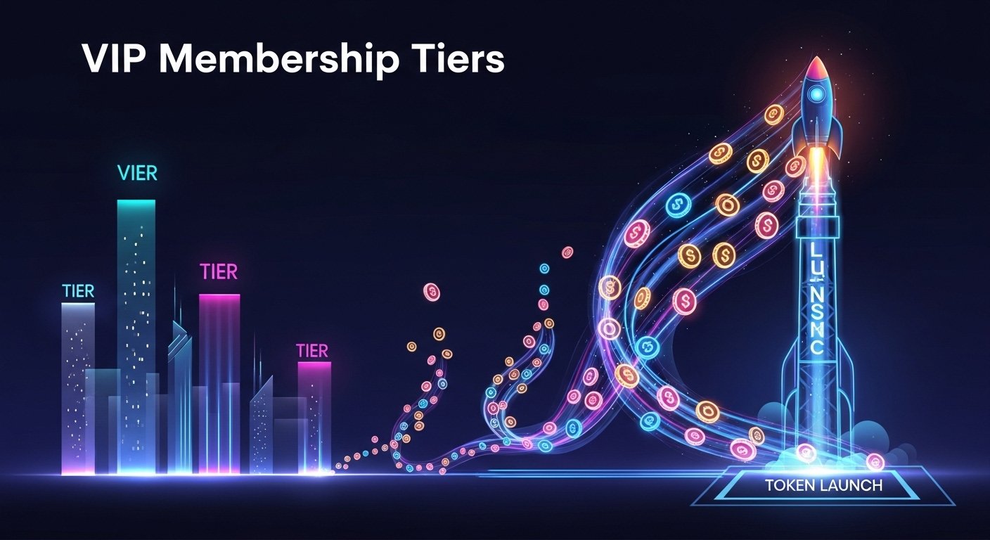 VIP membership tiers and access to token launch events